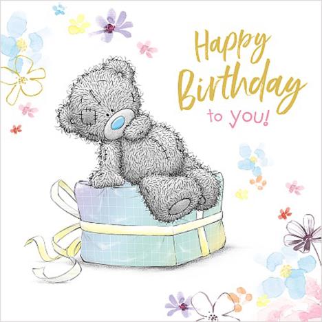 Bear Sitting On Present Me to You Bear Birthday Card £2.09